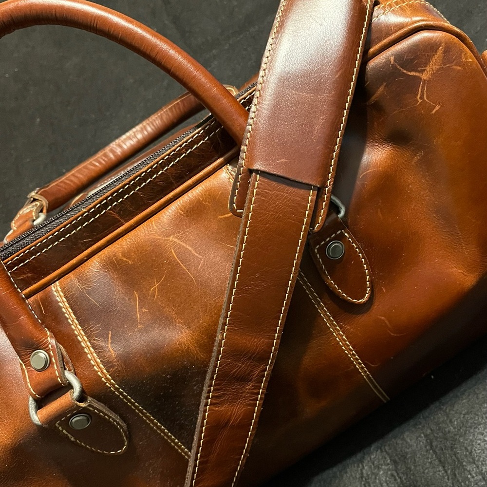 Brown Leather Men's Bag - Picture 6 of 10